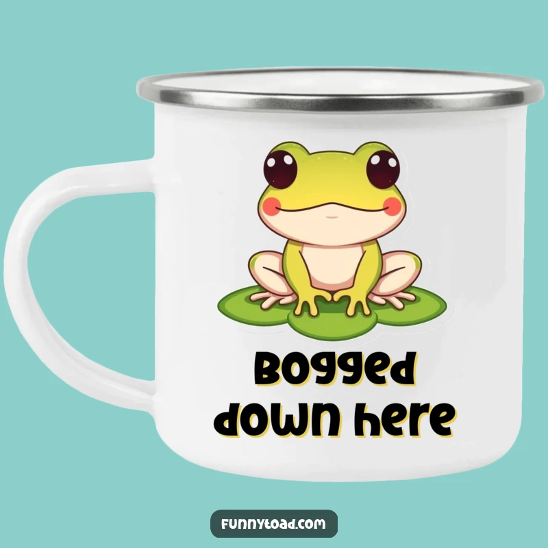 Funny Toad Camping Mug: Durable Lily Pad Amphibian Cup, Perfect for Outdoor Laughs