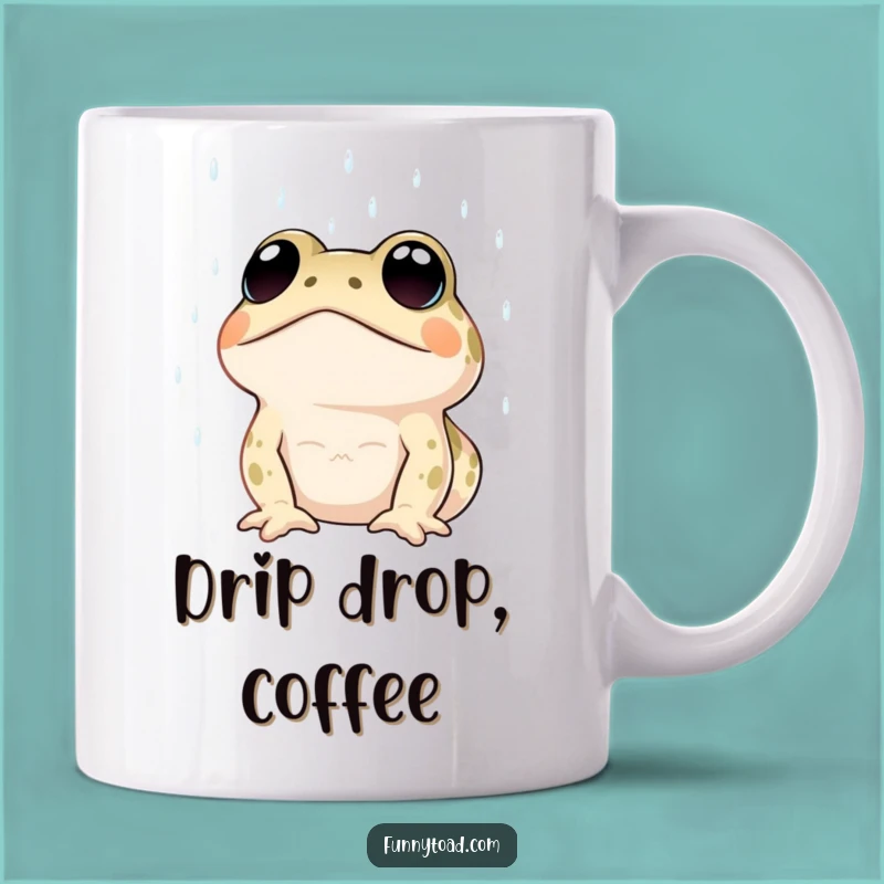 Funny Rainy Day Toad Mug: Expressive Eyes, Hilarious Gift for Pensive Souls