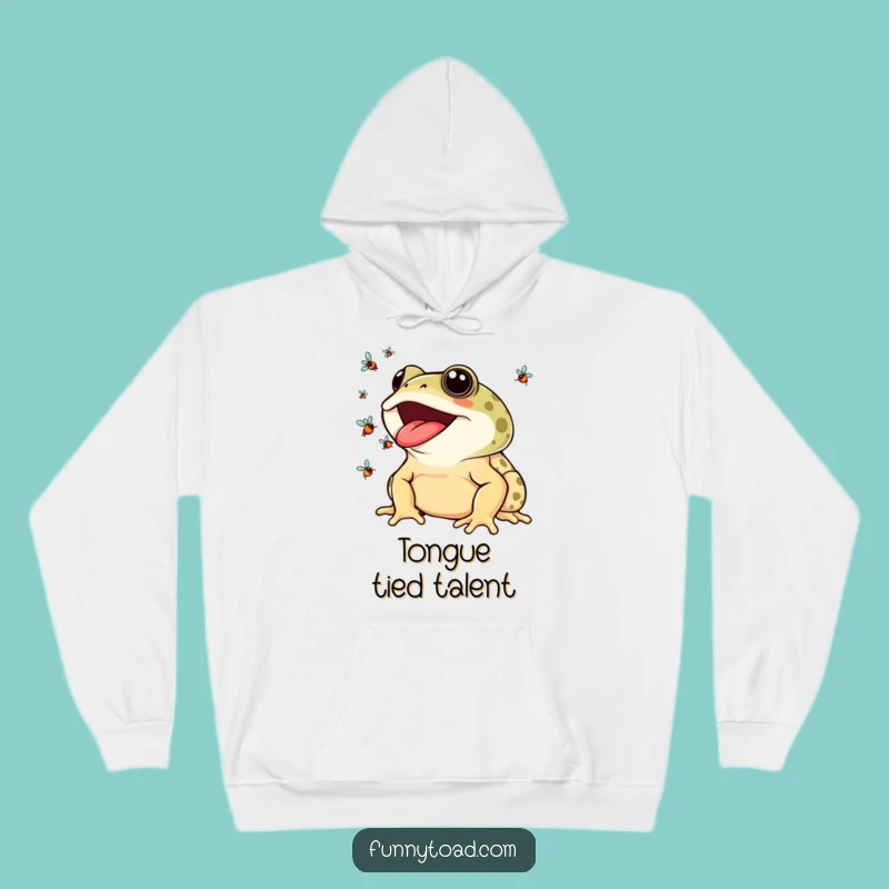 Funny Toad Juggling Flies Hoodie: Cozy and Comical Wear
