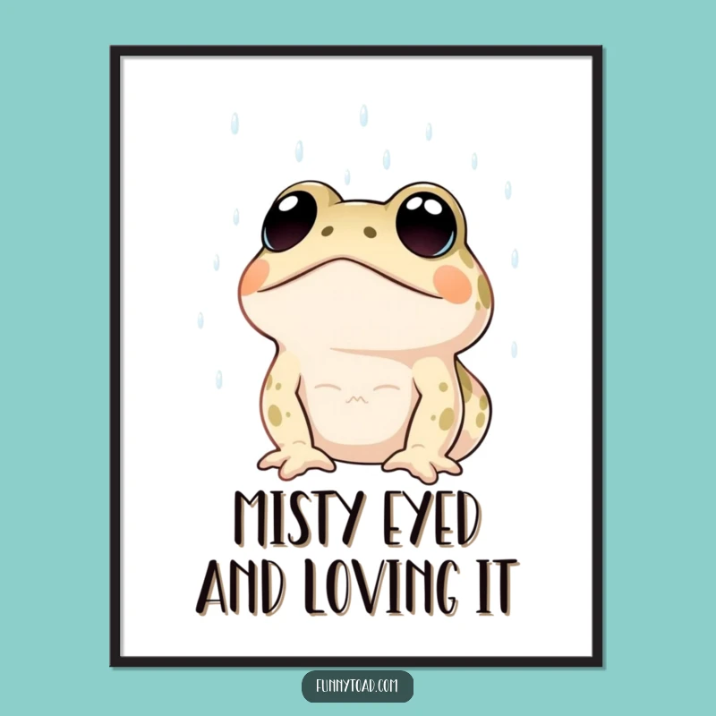 Funny Free Printable Wall Art: Toad Watching Rain, Hilarious Downloadable Decor