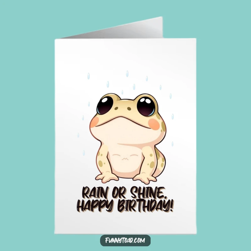 Free Printable Birthday Card: Rainy Day Toad, Downloadable Fun Gift